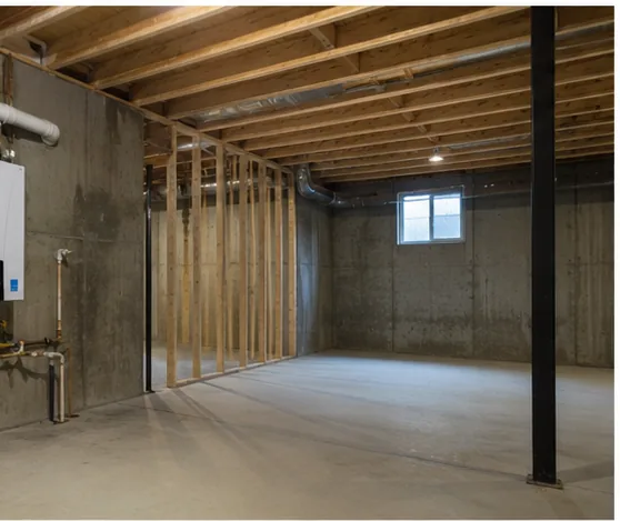 Unfinished basement inspected in a Blaine home